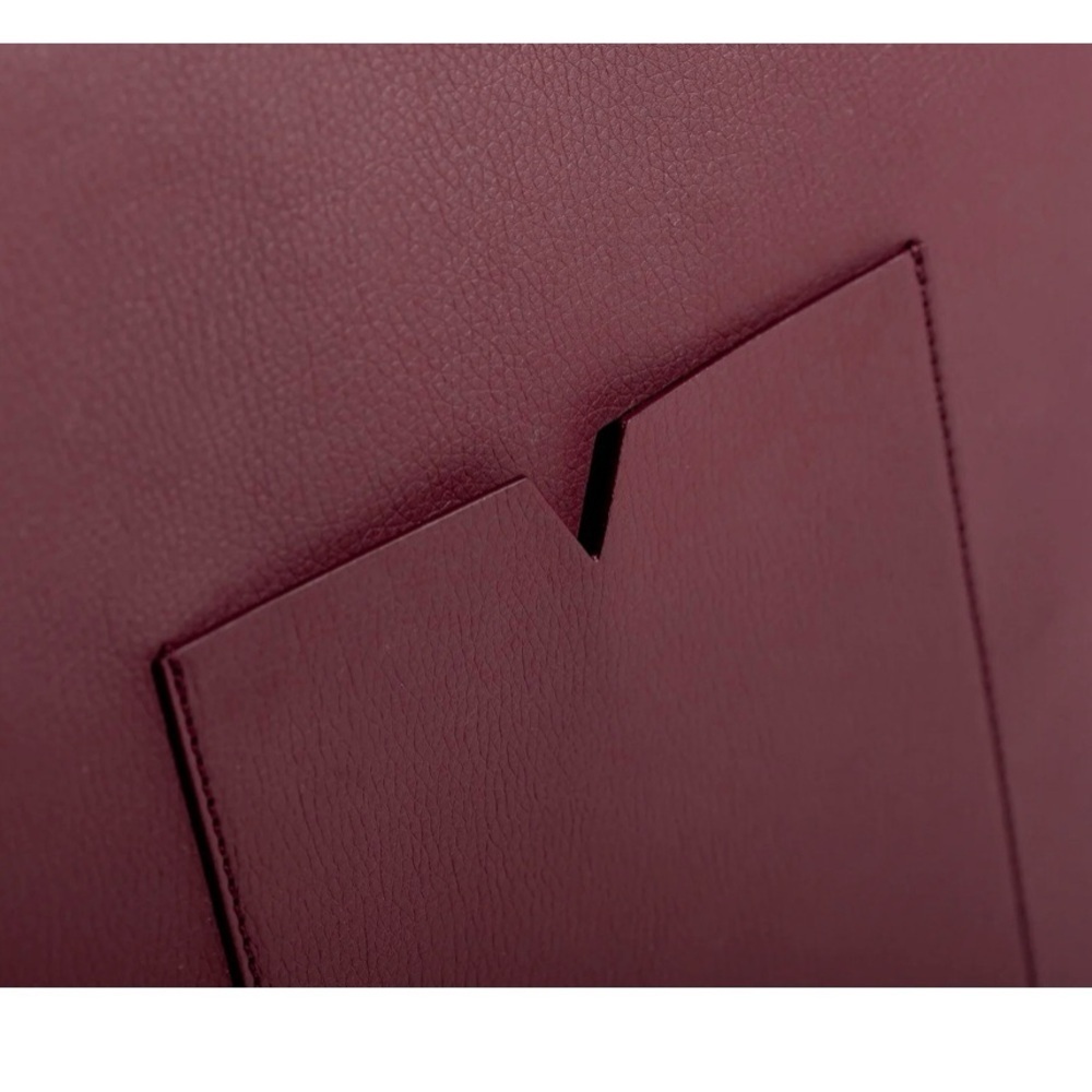 Von Holzhausen Italian Designer Vegan Market Tote Bag Fall Burgundy - Picture 3 of 16
